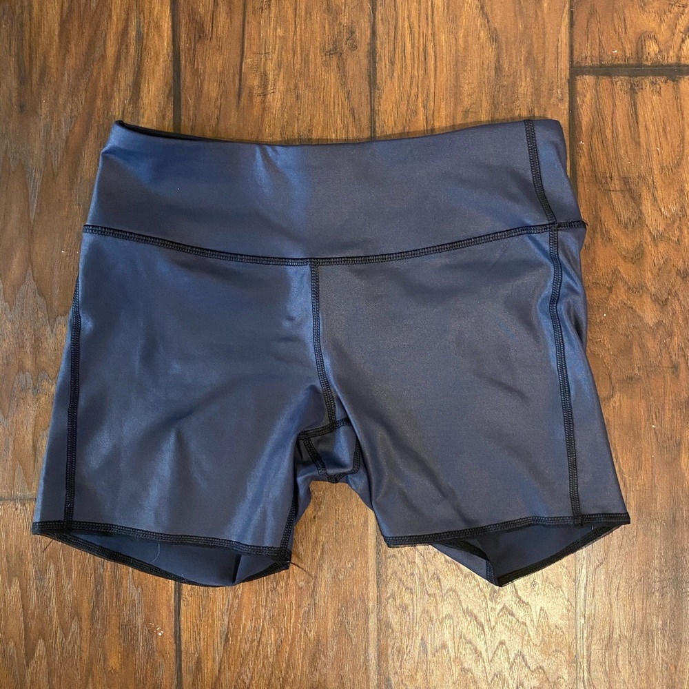 90 degree metallic biker shorts